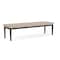 Lesro Lenox Steel 3 Seat Bench, Stone (Beige) Seat, Stone Back, 67 W 21 L 18.5 H, Linette Vinyl Seat LS3001 - alternate 3